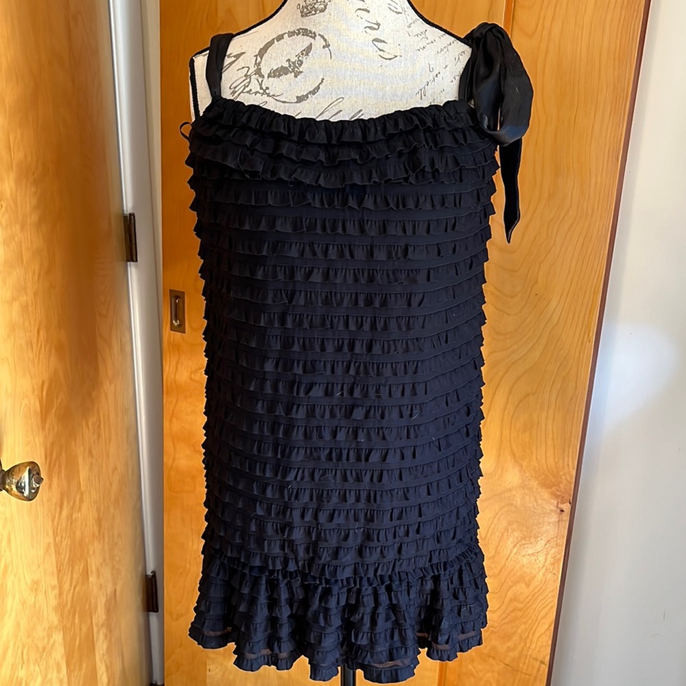 As You Wish completely ruffled black dress